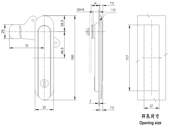 開關(guān)柜門鎖