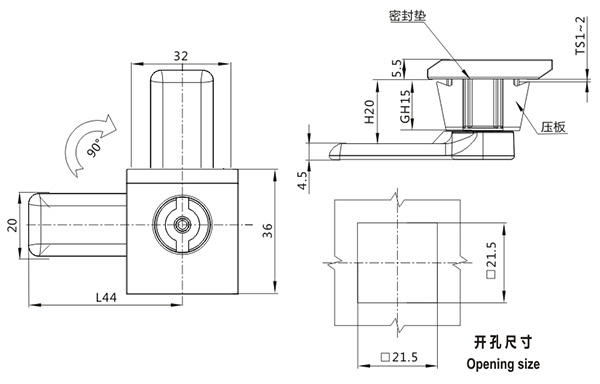 開關(guān)柜門鎖