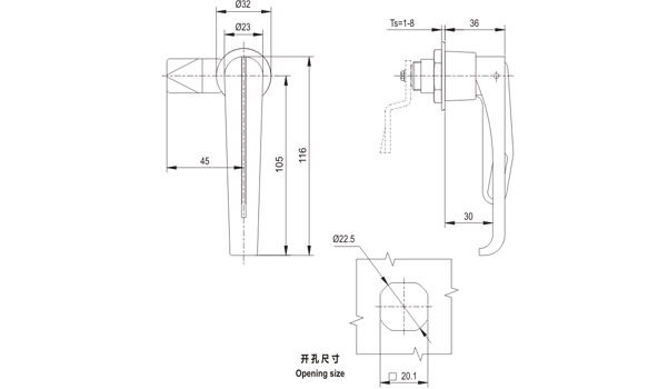 開關(guān)柜門鎖